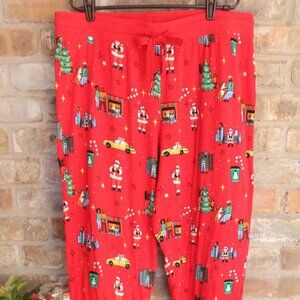 Holiday PJ Bottoms 100% Cotton Size XL Men's Wondershop Target Black Santa